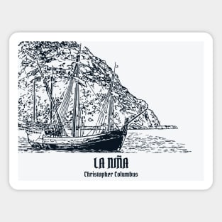 La Niña - Christopher Columbus Magnet